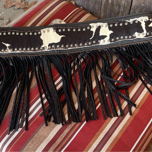 Vintage Authentic Tribe American Leather Cowhide Fridge Belt - Size 41” main image 7